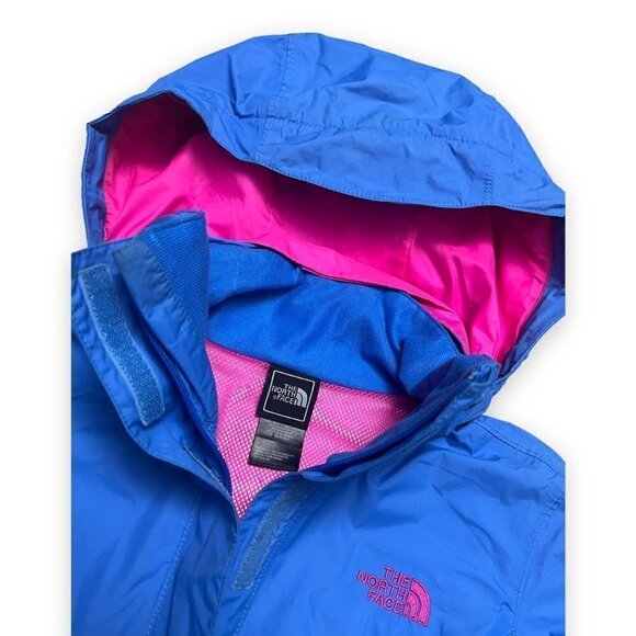 The North Face HyVent Bright Blue Pink Light Designer Outdoor Jacket - Womens XS - Picture 2 of 5